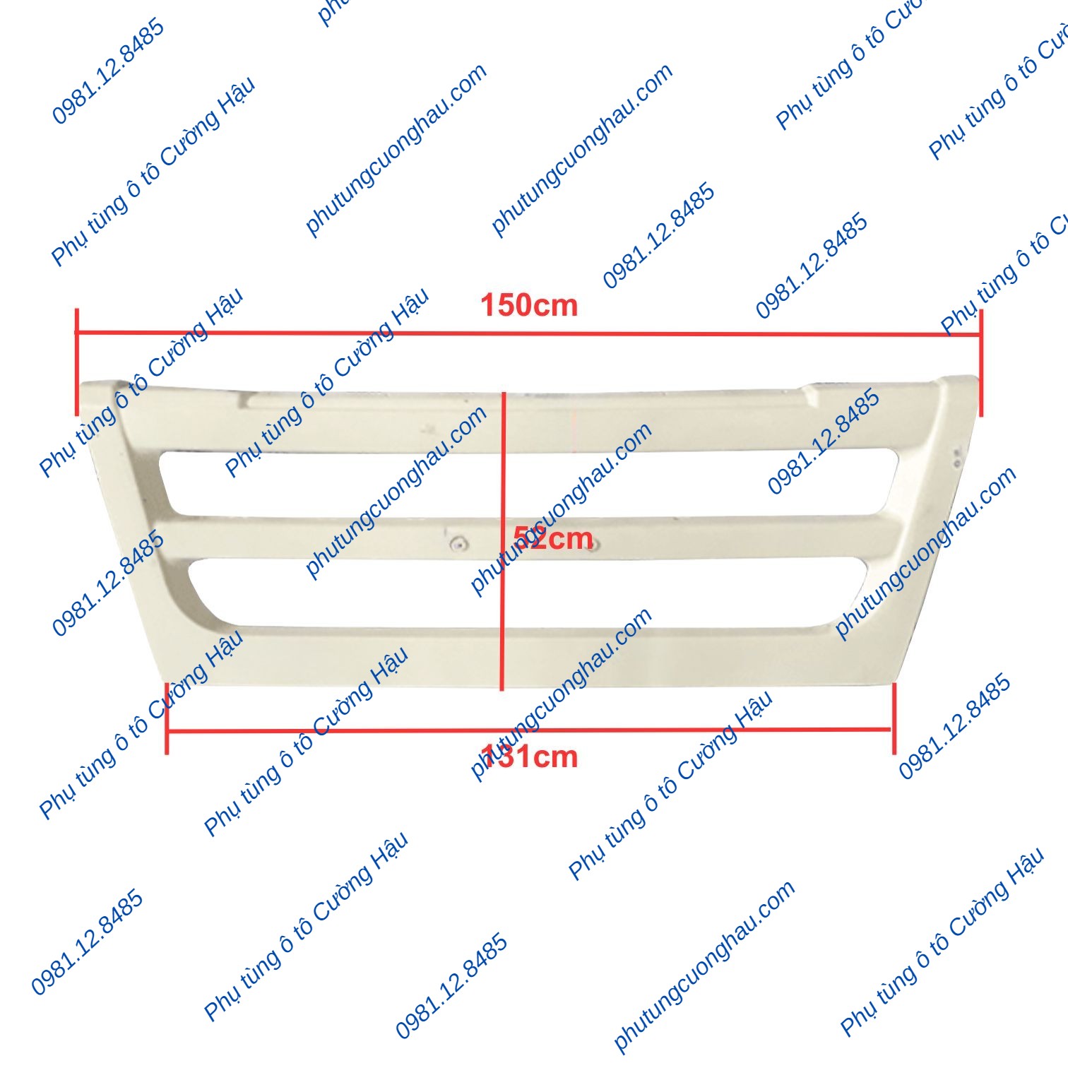 Thumbnail Ba đờ sốc mảnh trên, xe tải CAMC H08 dài 150cm, cao 52cm
