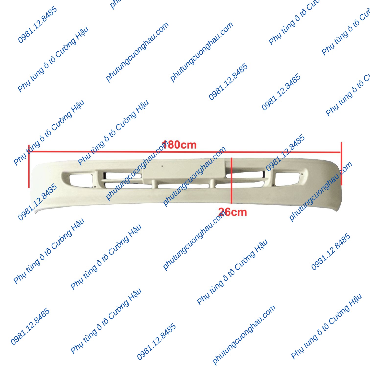 Thumbnail Ba đờ sốc trước xe tải Giải Phóng mới dài 180cm, cao 26cm