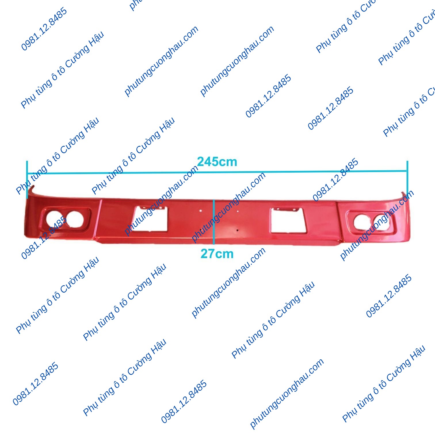 Thumbnail Ba đờ sốc trước xe tải CNHTC Howo 2008 xe ben, dài 245cm, cao 27cm