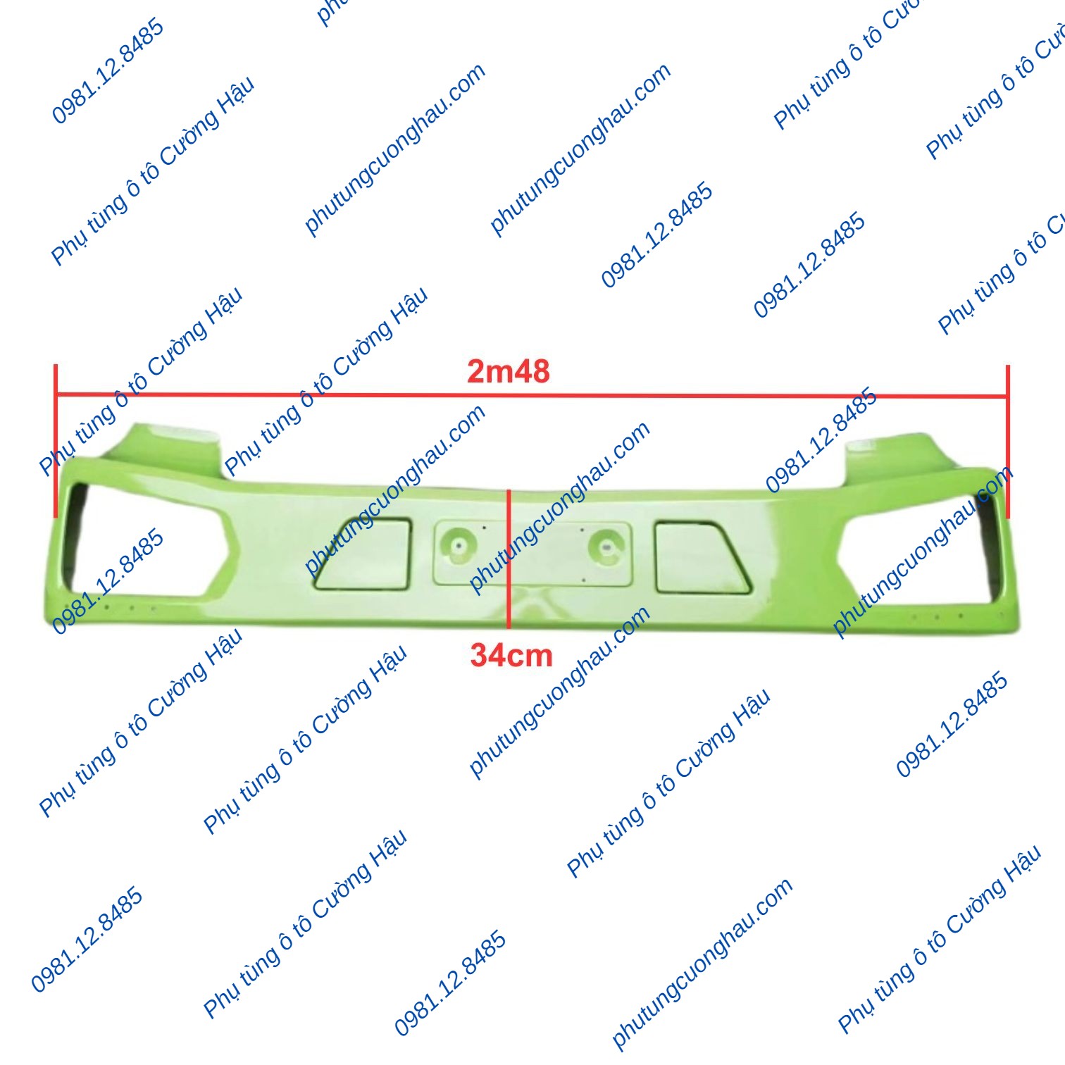 Thumbnail Ba đờ sốc trước xe tải Thaco Auman ben, dài 248cm, cao 34cm
