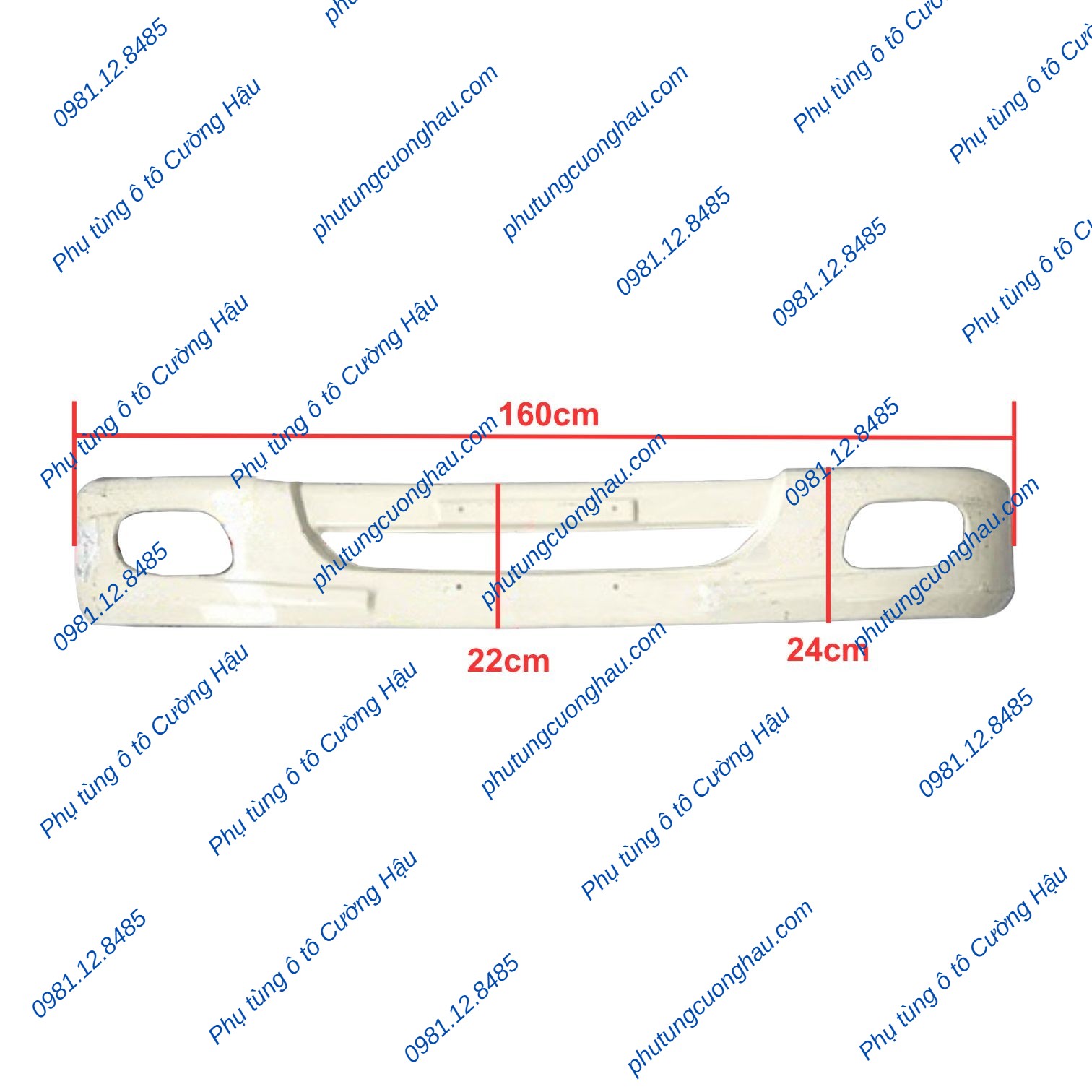 Thumbnail Ba đờ sốc xe tải Trường Giang ben 2T5, sắt, dài 1m6