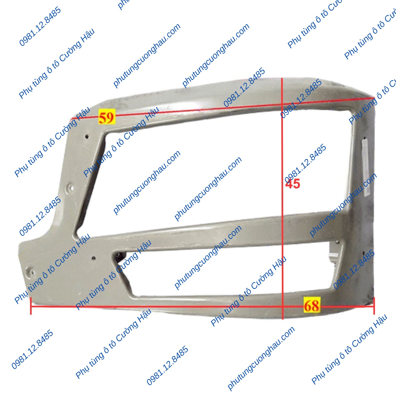 Thumbnail Vành đèn pha xe ben CAMC H6