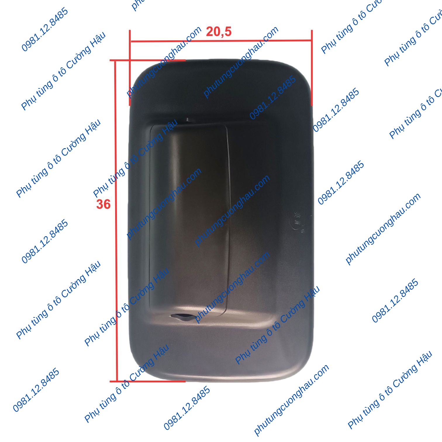 Thumbnail Gương chiếu hậu vuông to Auman C160 E4 L=R