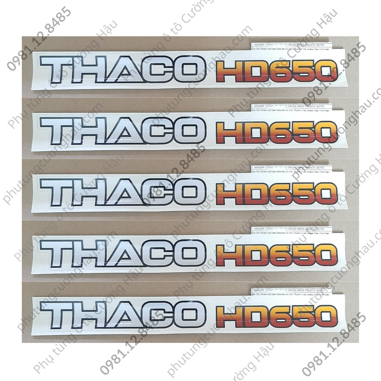 Ảnh Tem chữ  THACO HD650, xe tải Thaco HD650