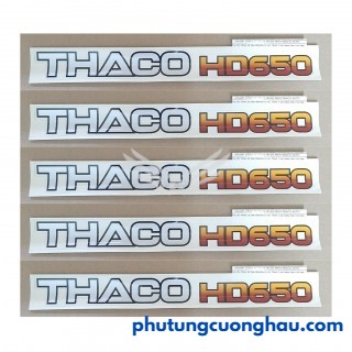 Tem chữ  THACO HD650, xe tải Thaco HD650