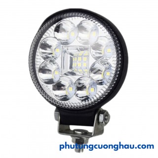 Đèn LED tròn, 8 mắt bi cầu, 1 mắt vuông, màu trắng