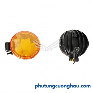 Đèn LED tròn, 9 mắt bi cầu màu vàng